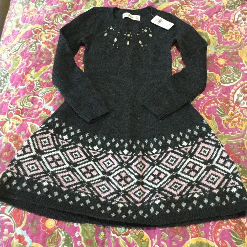 NWT Abercrombie Kids Sweater Dress Bling size 5/6